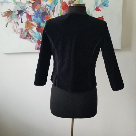 Behnaz Sarafpour Velvet 3/4 Sleeve Jacket - Picture 5 of 7